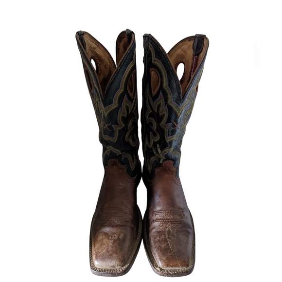 Twisted X Buckaroo Roper Style Two Tone Leather Cowboy Western Boots Size 9D - Picture 4 of 13